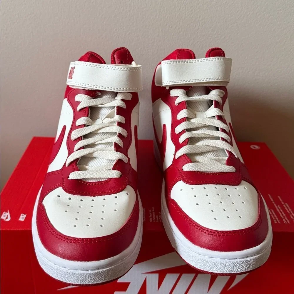 Nike Court Borough Mid 2 Gym Red CD7782-124 GS Size 6.5Y